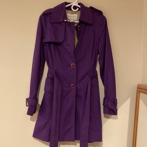 Banana Republic purple trench coat